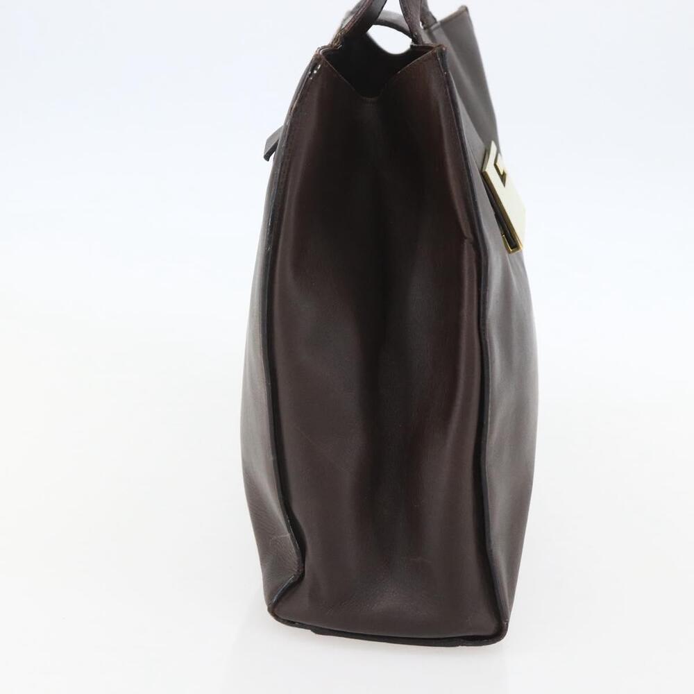 GUCCI Hand Bag Leather Brown Gold 002 0347 Auth 151640 - Picture 3 of 16